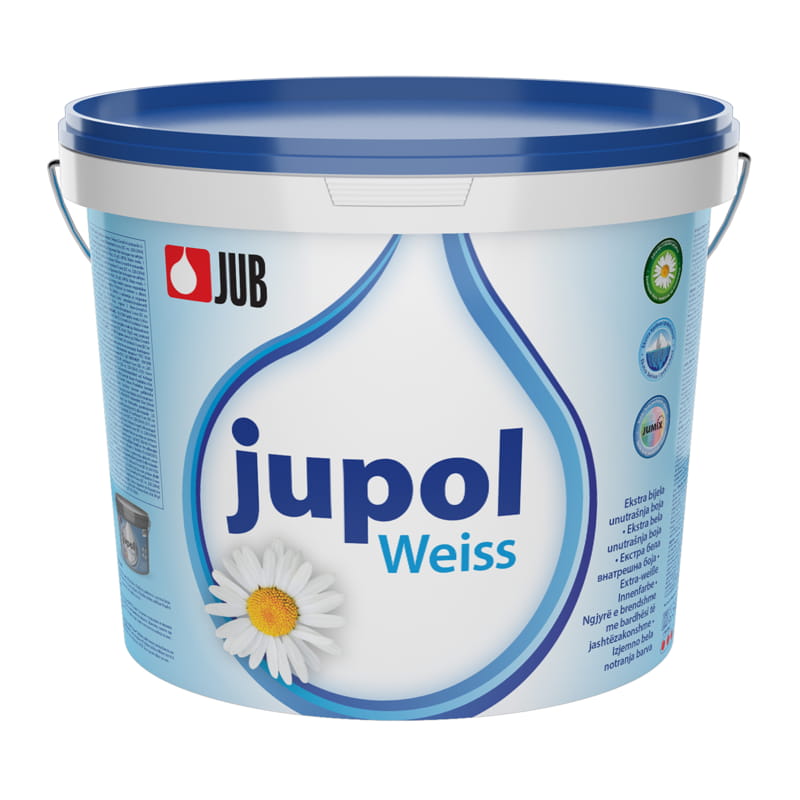 JUPOL Weiss Akrilna Boja za Unutrašnje Zidove Ekstra Bela 1 JUPOL Weiss je visokokvalitetna akrilna disperzija