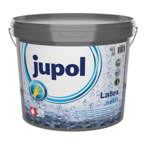 JUPOL Latex Saten je vodoperiva latex boja za unutrašnje zidove otporna čak i na agresivna dezinfekciona sredstva. Ova ekološka boja, na osnovi vodene disperzije, je sigurna za bebe, decu i kućne ljubimce. JUPOL Latex boje su dostupne u tri 3 sjaja: Saten (satenski sjaj), Semi matt (polumat) i Matt (mat).